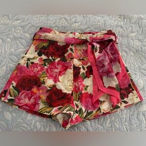 Zimmermann Pink and Red High Waist Shorts